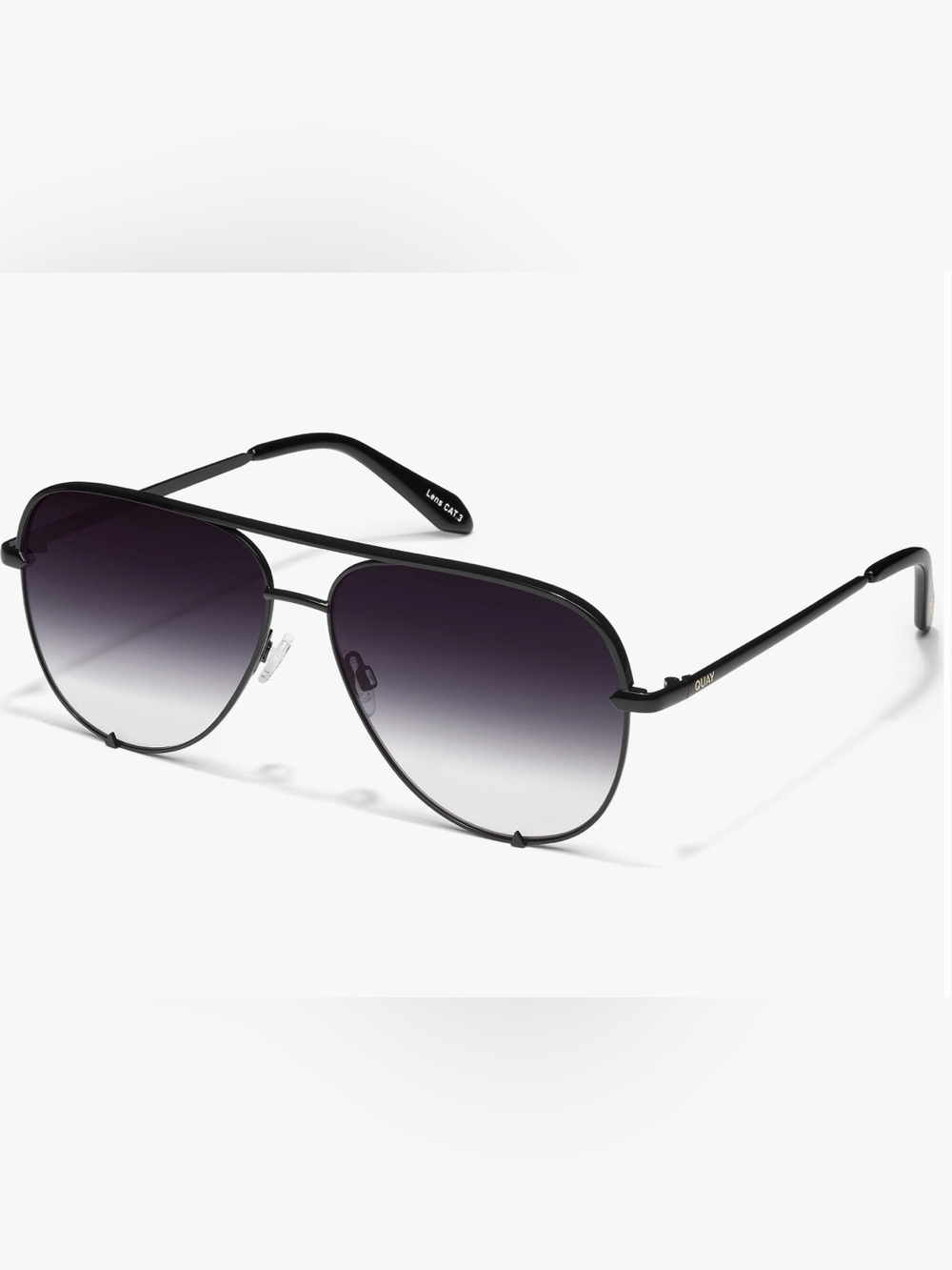Quay High Key Black Sunglasses - Picture 2 of 2